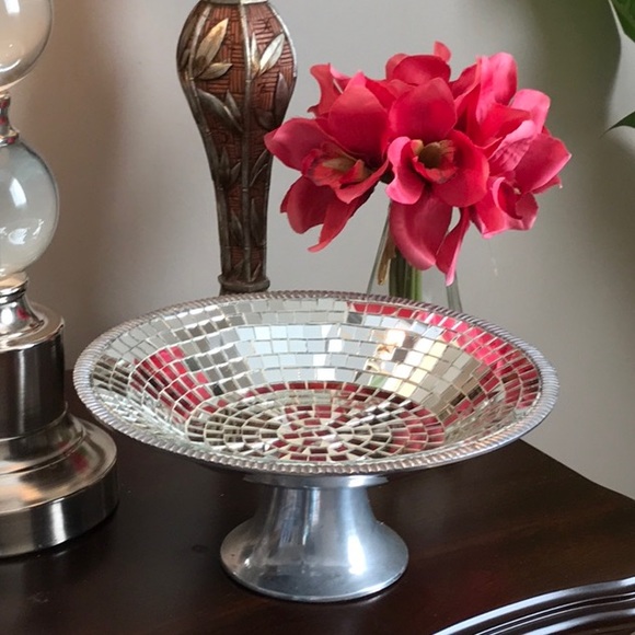 Other - Silver Mirror Mosaic Display Bowl